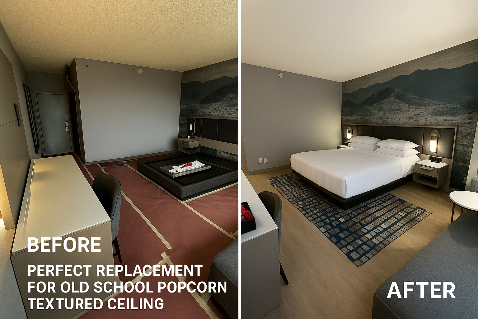 Modern flat ceiling installation